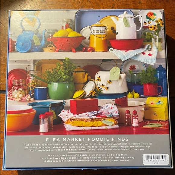 “FLEA MARKET FOODIE FINDS” 1,000 PIECE PUZZLE FROM HALLMARK MINT & COMPLETE COND - Picture 4 of 4